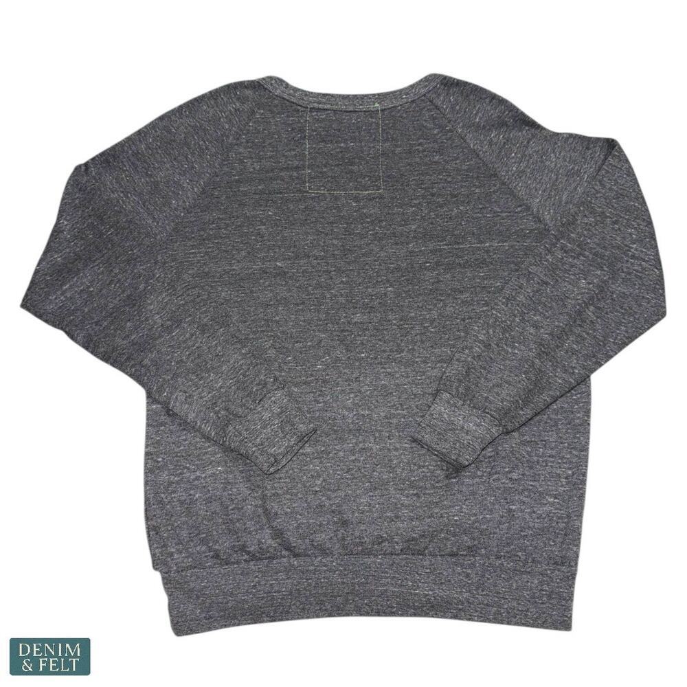 Aviator Nation Smiley Face Crewneck Sweatshirt Heather Grey Pullover Unisex M - Picture 2 of 8